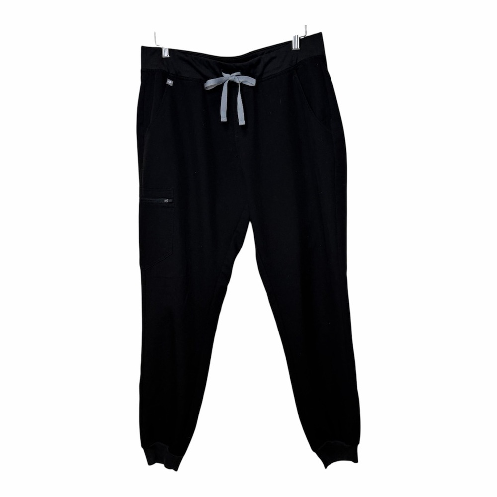 FIGS Zamora Jogger Scrub Pants Black Large Tall L/T Technical Medical Nursing